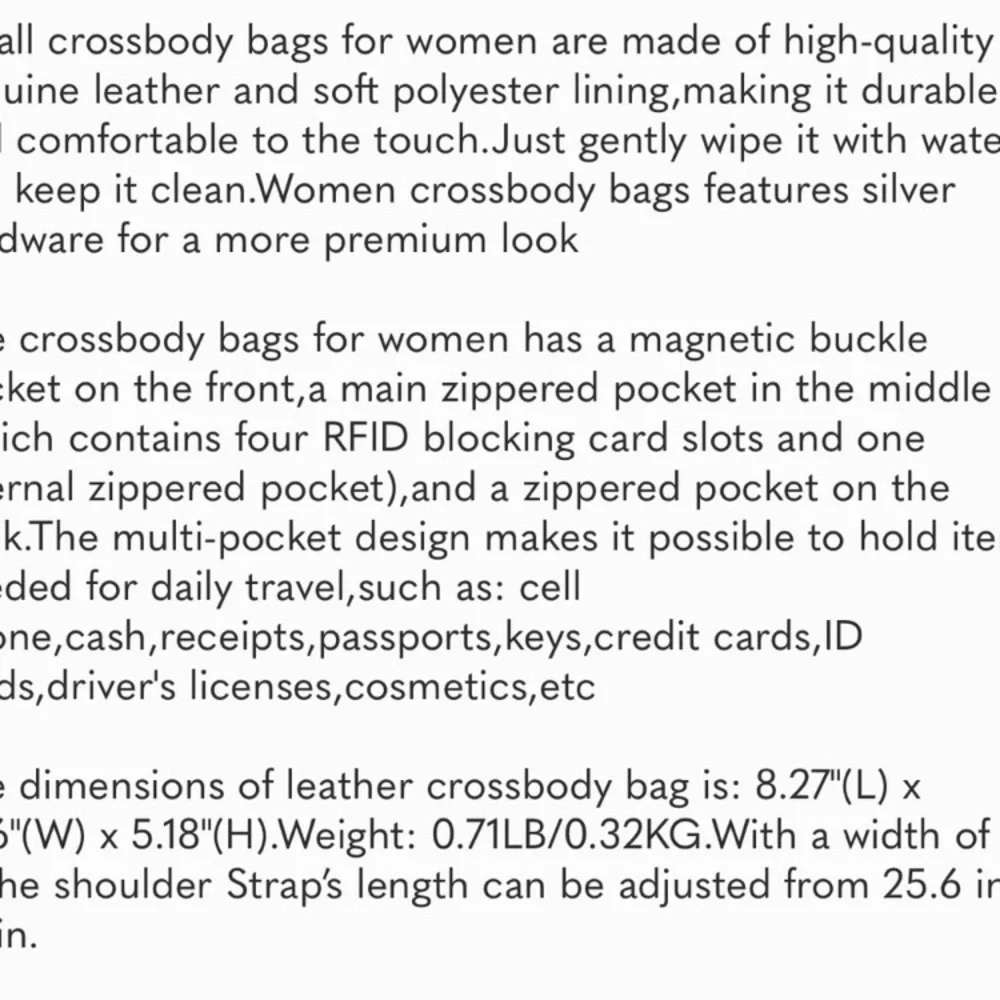 Small Crossbody Bags Genuine Leather, Green new - Picture 7 of 7